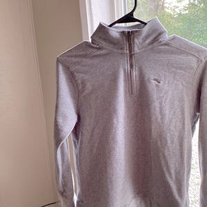 TOMMY BAHAMA Boys “Mock Turtleneck” Gray Size 10-12 1/4 Zip long sleeves EUC